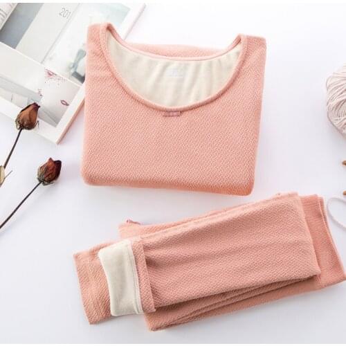 Womens Thermal Underwear Warm Ladys Clothing Long Johns Thermo Lingerie Winter Wear Female Thermal Underwear Set Body Shaped