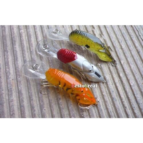 10PCS Fishing locust Lure insect Crankbaits Baits Hook 8g 9cm