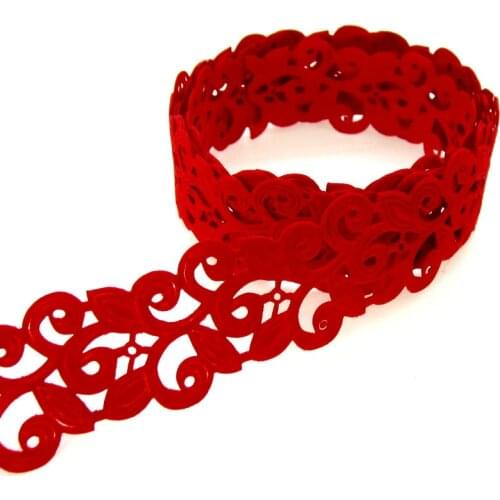 20Yards 7/8" Printed Hollow Flower Ribbons Fabric Lace Ribbon For Trim Craft Wedding Gift Wrap Scrapbooking 22mm