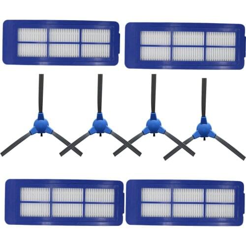 4 G10 Side Brush +4 G10 Filter Replacement For Eufy Robovac G10 Hybrid Robot Vacuum Cleaner Part Corner Brush 8pcs/set