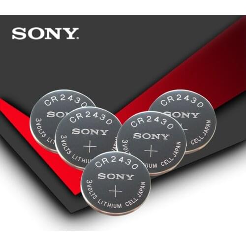 5pc/lot Sony 100% Original CR2430 CR 2430 3V Lithium Button Cell Battery Coin Batteries For Watches,clocks,hearing aids