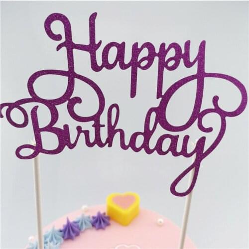 50PCS Baking Cake Decoration Happy Birthday Cake Inserting Flags Birthday Party Decoration