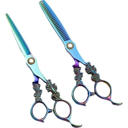 6 Inch Japanese Stainless Steel 30 Teeth Barber Hair Cutting Thinning Hairdressing Scissors Shears