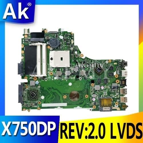 AK X550DP Motherboard REV:2.0 LVDS For Asus X750DP K550DP K550D X550D Laptop motherboard X550DP Mainboard X550DP Motherboard