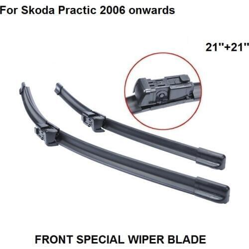 Car Accessory 21''+21'' Windshield Wiper Blade For Skoda Practic 2006 onwards Natural Rubber Bracketless