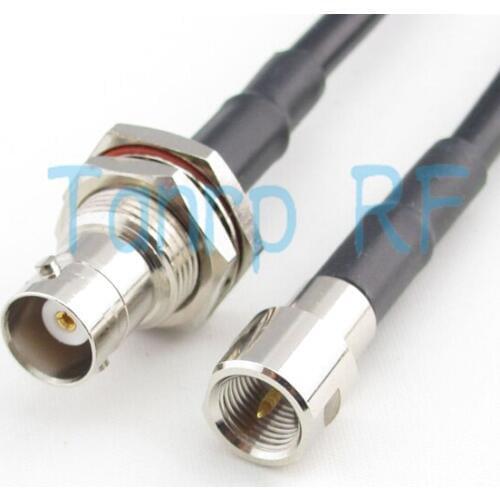 Free Shipping! 100CM 1M Pigtail coaxial jumper cable RG58 extension cable 3FEET BNC femlae nut bulkhead to FME male RF connector