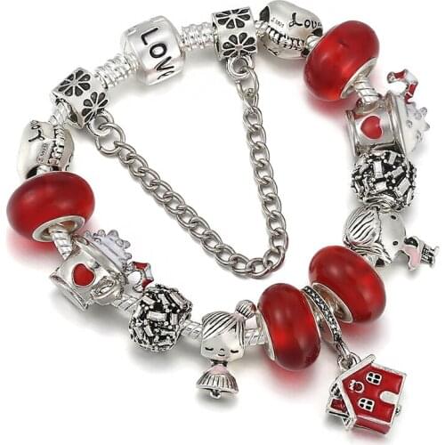 BRACE CODE The New Silver Plated Bracelet DIY Boy Girl Love Charm Family Pendant Brand Bracelets Womens Gifts