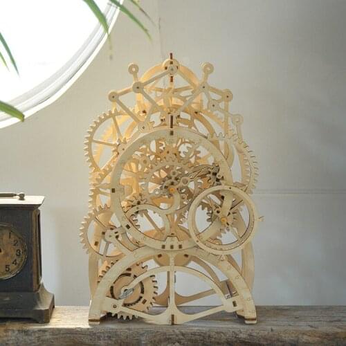 Time Pendulum Clock Desktop Decoration Creative Assembly Model DIY Handmade Living Room Home Decoration Decoration