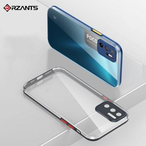 Rzants For Xiaomi POCO M3 Pro Case HD Transparent [Dazzle] Color Keys Shockproof Thin Slim High Clear Hard Phone Cover