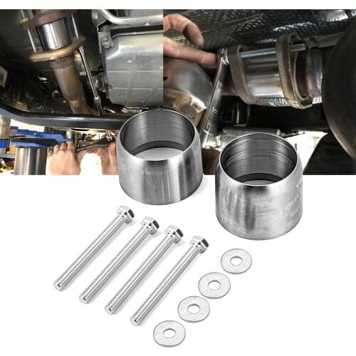 For Jeep Wrangler JK 2012-2018 Heavy Duty Steel 2.5"- 6" Lift Exhaust Loop Spacer Kits Concentric Reducer Cone Converter Adapter