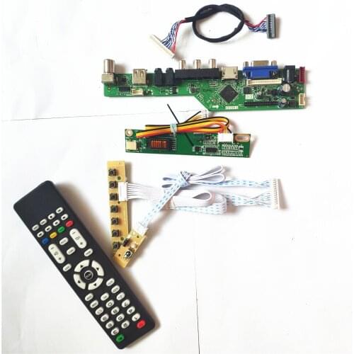 For LP150X08-A3/A5 Remote+Inverter+keyboard 1CCFL 30Pin LVDS VGA HDMI-Compatible AV USB RF LCD T.V56 controller board