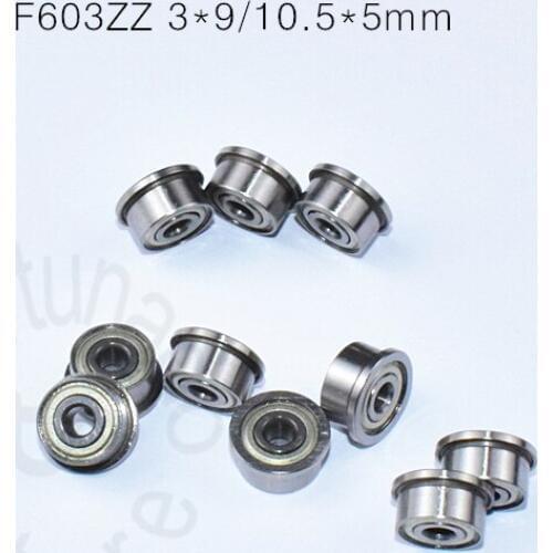 F603ZZ 3*9&10.5*5mm 10pieces free shippping 603ZZ Flange bearings chrome steel bearing F603ZZ