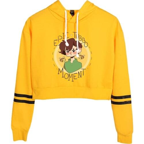Tubbo Dreamwastaken GeorgeNotFound Print Hoodies Fleece Girl Long Sleeve Hooded Pullover Crop Tops Sexy Loose Ins Tide Kpop