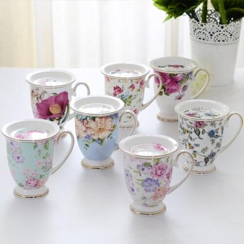 Bone China European family coffee cup ceramic mug water cup milk tea cup milk cup student breakfast cup