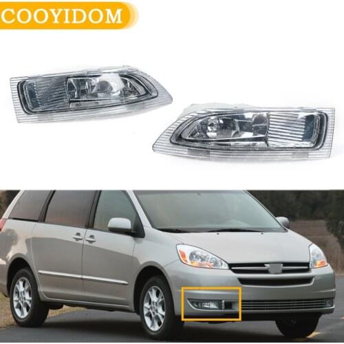Left Right Car Front Fog Driving Lamp Light Assembly Bar 81220-AE010 81210-AE010 For TOYOTA SIENNA 2004 2005 car-styling