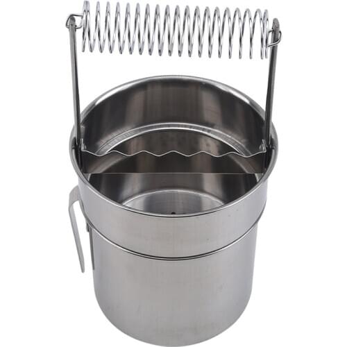 Oil Painting Washing Buckets For Student Art Supplies New Pen Washing Bucket Stainless Steel Double-Layer Paint Brush Bucket