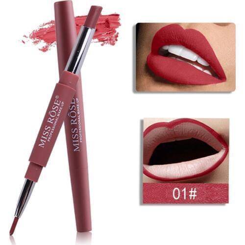 Miss Rose Lipstick Lip Liner Matte Lip Pencil 20 Colors Long-lasting Waterproof Moisturizing lips Makeup Contour Cosmetics TSLM1