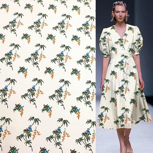 Fashion wemon dress natural silk fabric pure silk crepe de chine fabric floral print,SCDC1325