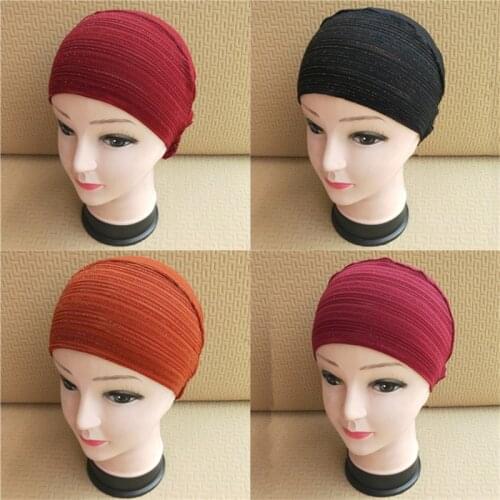 Muslim Underscarf Full Cover Lace Flower Hat Headscarf Turban Islam Wrap Hijab Cap Women Hair Loss Cancer Chemo Beanie Headwear