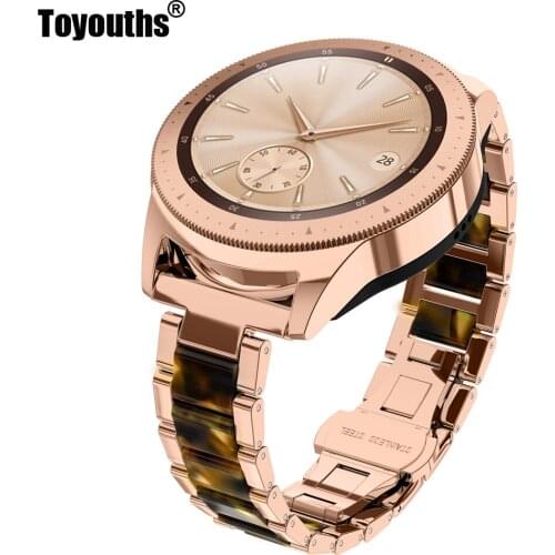 Toyouths Men Metal Strap for Samsung Galaxy Watch 46mm 22mm Business Bracelet Wristband for Gear S3 Frontier/Classic Smart Watch