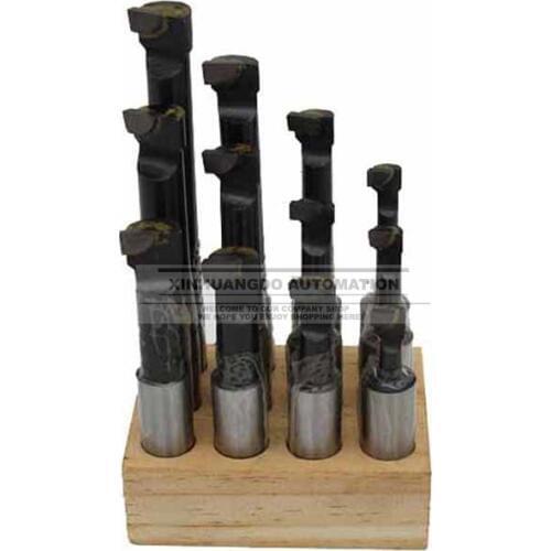9Pcs Durable Hard Alloy Shank Boring Bar Set Carbide Tipped Bars 12Mm For 2 Inch F1-12 50mm boring head