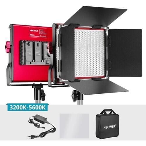 Neewer 660 Bi-color Dimmable LED Video Light for Studio YouTube Product Photography Video Shooting,with U Bracket and Barndoor