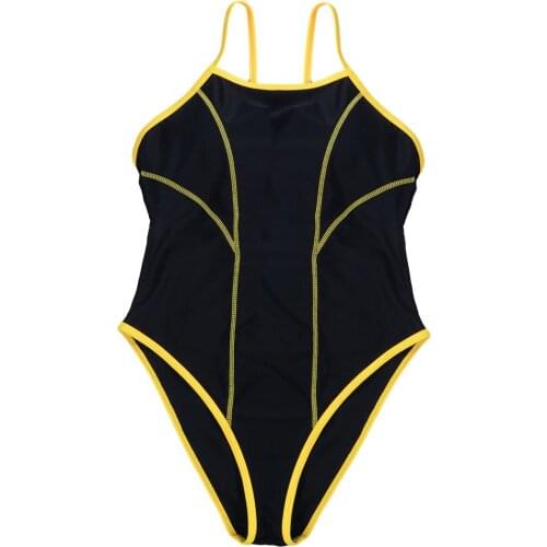 Newest Arrival Women Summer One-Piece Sexy Bikini Female Padded Wire-Free Patchwork Low Chest Sling Line Swimming Bathing Suits