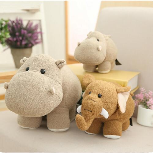 Plush Hippo Toy Cute Big ear Elephant Doll toys for Children Lifelike Stuffed Animals Home Desk Decor Birthday Gift for Boy