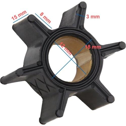 Outboard Motors Water Pump Impeller Fits Mercury 4hp 4.5hp 7.5hp 9.8hp 47-89981