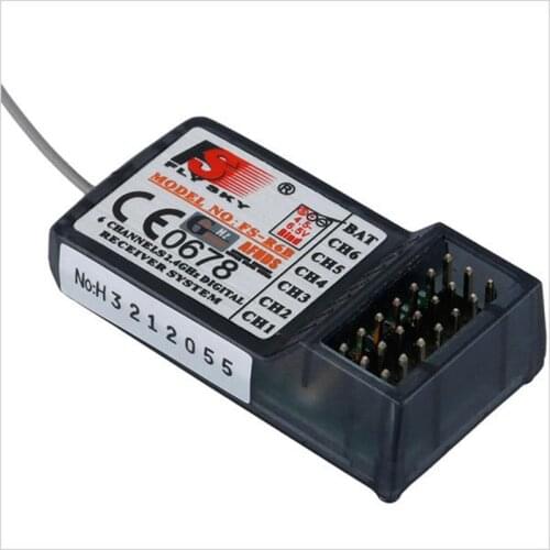 HOBBYMATE FlySky FS-R6B 2.4Ghz 6CH RC AFHDS FS R6B Receiver for i6 i10 T6 CT6B TH9x Transmitter Remote Control RC Drone Parts
