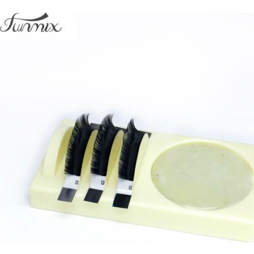 Professional 2 in 1 Jade Stone Eyelash Extension Glue Adhesive Holder U-shape False Lashes Stand Pallet Tray Grafting Tool