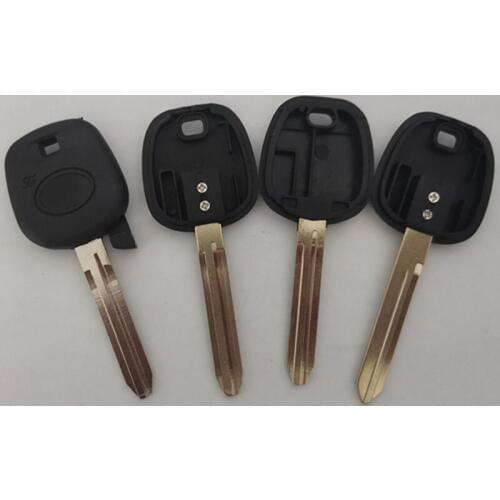 With LOGO Transponder Chip Blank Car Remote Key Shell For Toyota Rav4 Prado Camry Reiz Highlander Yaris Corolla Uncut Blade
