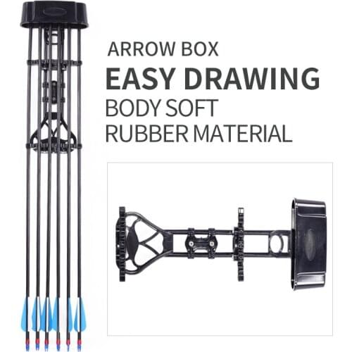 Compound Bow Portable Black 6 Arrows Quiver Archery Hunting Shooting Accessories