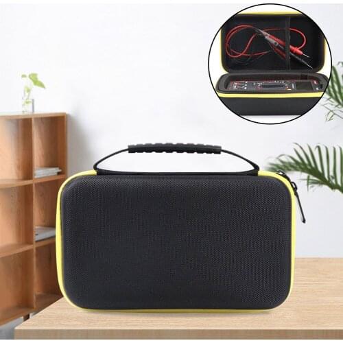 Multimeter Storage Bag for F117C F17B F115C Shockproof Bag Test Leads Tool Box Portable Carrying Case With Mesh Pocket Toolkit