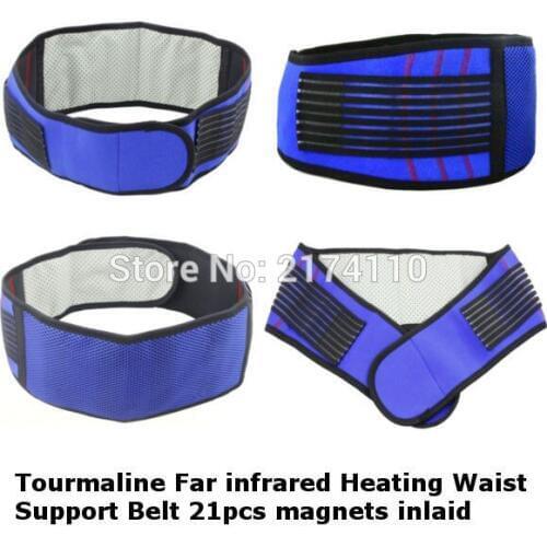 New High Quality SBR Tourmaline Heating Lumbar Waist Support Pad 21pcs Magnets Inlaid