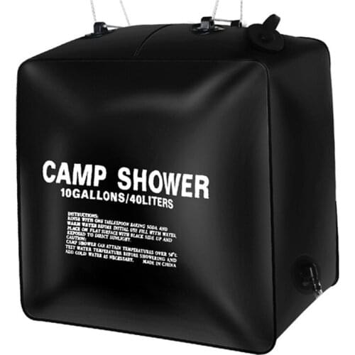 40L Camp Shower Bag Large Capacity Solar Heated Bathing Pocket Outdoor Portable Traveling Camping Hiking Climbing Cleaning Bag