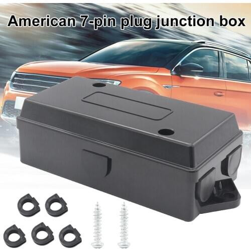 Waterproof 7-Port Car Trailer Camper Boat Wiring Cable Wire Connection Plastic Junction Box Auto Parts