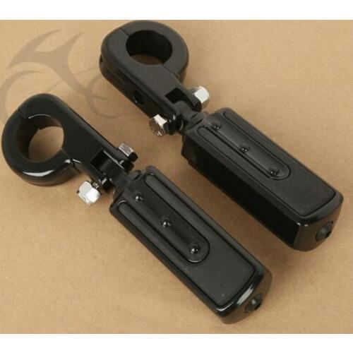 Motorcycle 1 1/4" 32mm Engine Guards Skid-Proof Foot Pegs & Clamps For Harley Dyna FXDB Honda Yamaha Kawasaki