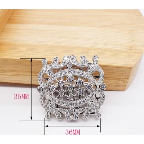 35x36mm Womens High Qualit CZ-inlaid Pearl Bracelet Buckle, necklace buckle, sweater chain connection buckle