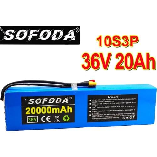 10S3P 36V 20Ah 18650 li-ion battery series lithium ion battery pack for 100W-500W Electric scooter M365 parallel use