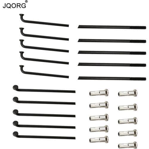 16 Pieces A Lot DT Swiss Champion T302 Stainless Steel Material Black Color J-bend Round Body Mountain Bike Wheel Bicycle Spokes