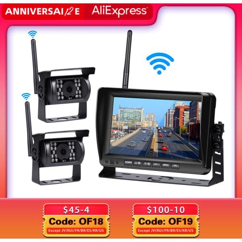 7 inch Wireless Car Monitor Truck Screen CMOS IR Night Vision Reverse Backup Wifi Camera Parking System Display for Car
