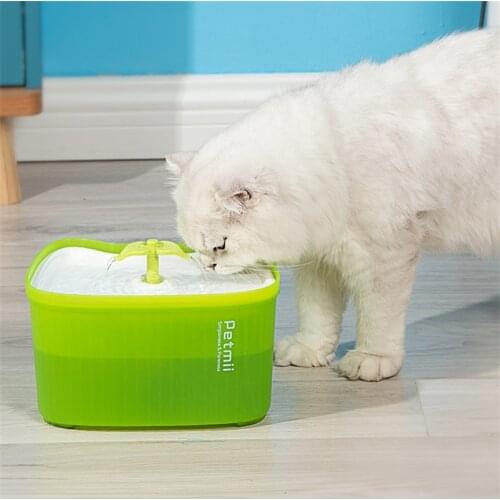 2.6L USB Automatic Pet Cat Water Fountain Filter Dispenser Feeder Kitten Puppy Dog Drinking Supplies Anti Dry Cats Water Bowl
