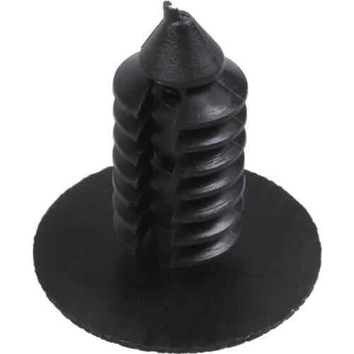 Car 8mm Hole Plastic Black Rivets Bumper Door Bra Holders 20 pcs