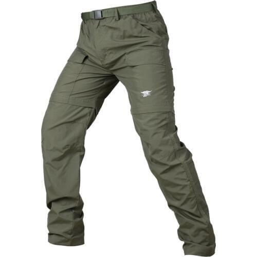 Shanghai Story Navy Seals Detachable Military Pants Tactical Men Breathable Quick Dry Camouflage Army Pants Embroidery Trousers
