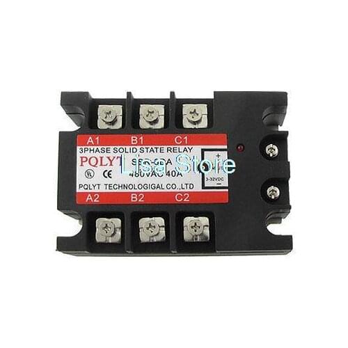 DC-AC 3-32V DC to 480V AC 40A 3 Phase Solid State Relay SSR