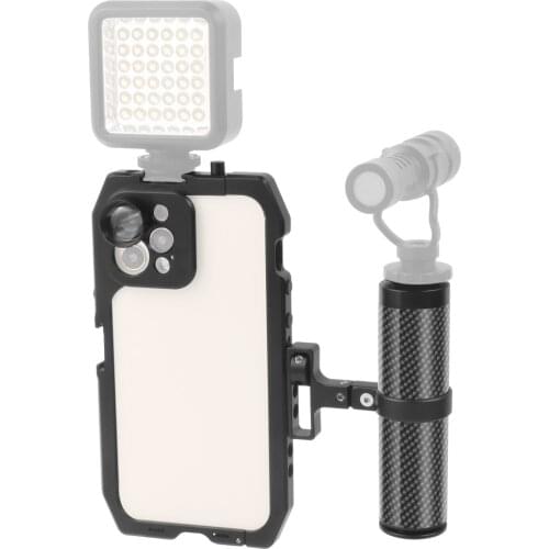 Alloy Phone Cage Smartphone Case Holder Video Stabilizer Filmmaking Extension Frame w/ Lens Mount 17mm Tripod for iPhone 12 Pro