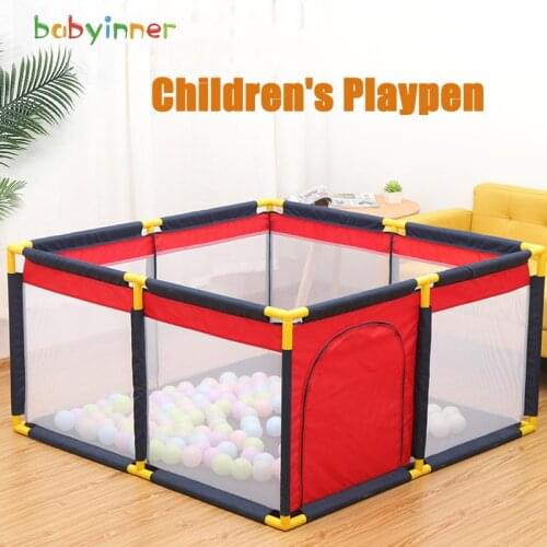 Babyinner Portable Childrens Playpen Infant Balls Pool Baby Play Fence Game Playground Home Safety Barrier Indoor Outdoor Toys