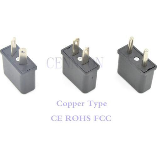 Pure Copper CE ROHS FCC Certification US to EU AU to US AC Power Plug Travel Adapter Converter 100pcs small parcel way