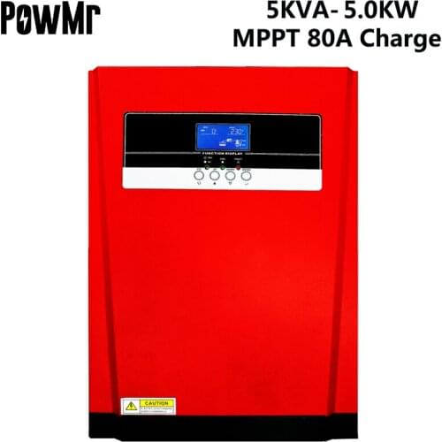5KVA 5KW 220VAC Off Grid Tie Hybrid Solar Inverter 80A MPPT Charge Controller can Work without Batterry VM-5KVA 5000W